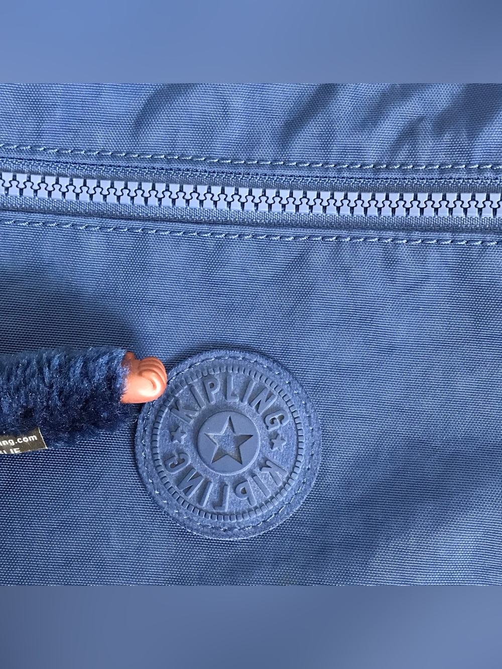 Kipling Callie Blue Nylon Crossbody Bag w/ Signature Monkey Keychain - Picture 5 of 7
